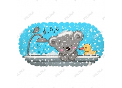 Мишка в ванне